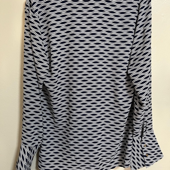 NWOT Michael Kors Blue Blouse M - Picture 5 of 7
